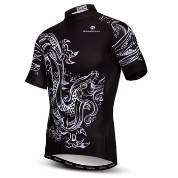 2020 Top kvalitet, pro team sort Mænds Lion trøje Tight fit Sommer mtb cykel shirt, toppe sportstøj cyklus Tøj black