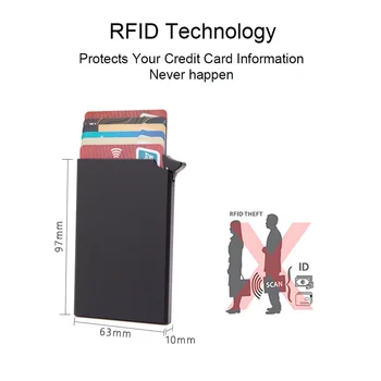RFID Enkelt Tilfælde Kreditkort Indehaveren, Tegnebog Anti Blocking Metal Virksomhed Kortholderen For Mænd, Kvinder Smart Slank Tynd id Kreditkort