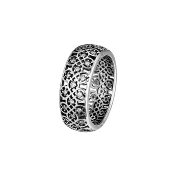 Original 925 Sterling Sølv Dekorative Vintage Ring Cubic Zirconia Passer Til Engagement Ring Smykker Kvinder Gave 1903