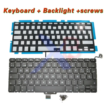 SP spansk tastatur/Baggrundslys Baggrundsbelyst+100pcs tastatur skruer Til MacBook Pro 13.3