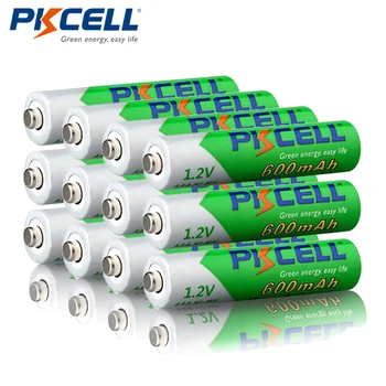 12pcs/masse PKCELL NIMH Genopladelige AAA Pre-charged 1,2 V 600mAh NIMH-Lavt selvværd-afladede Batterier 1200Cycles 3182