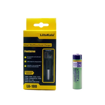 LiitoKala lii-100 USB-26650 18650 AAA AA Smart Oplader + 1stk NCR18650B 3,7 V 18650 3400mAh Li-ion Genopladeligt Batteri (IKKE PRINTET) 3275