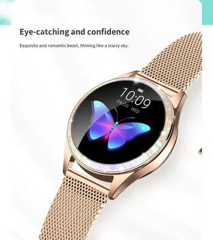 2021 Nye KW20 Bluetooth Smart Ur til Kvinder Dame, Fuld Skærm, Støtte pulsmåler Sport Smartwatch til IOS Android-Telefon 4877