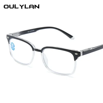 Oulylan Anti-blå lys Læsning Briller Kvinder Mænd Progressiv Multifokal Langsynethed Briller Presbyopi Briller Diopter +2.5