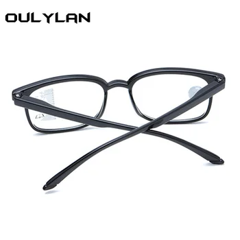Oulylan Anti-blå lys Læsning Briller Kvinder Mænd Progressiv Multifokal Langsynethed Briller Presbyopi Briller Diopter +2.5