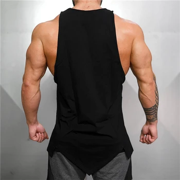 Muscleguys Mærke Tøj Trænings-Og Herre Tank Top Almindelig Bodybuilding Bomuld Ærmeløs Skjorte Fitnesscentre Stringer Tanktop Muskel Vest