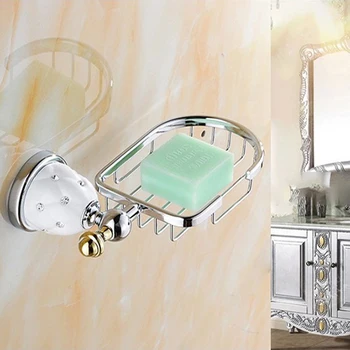 Moderne Messing Sølv Badeværelse Tilbehør Sæt Diamond& Stjernede Moderne Krystal Badeværelse Tilbehør Sæt