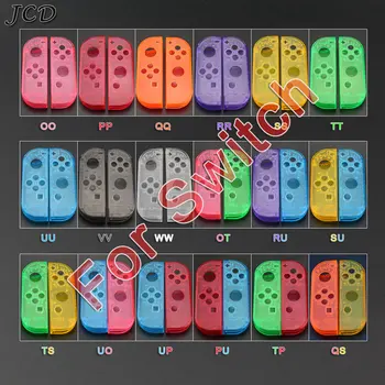 JCD Boliger Shell Case Cover Til Nintendo Skifte NS NX Glæde-Con Controller Gennemsigtig Rød Blå Udskiftning Beskyttelse Sager