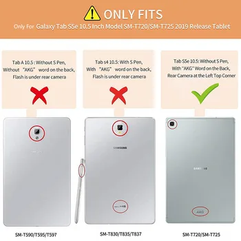 Case Cover Til Samsung Galaxy Tab S5e 2019 10.5 SM-T720 T725 Dække 360 Graders Rotation PU Læder Stand Holder Tilfælde af TAB S5E 10.5