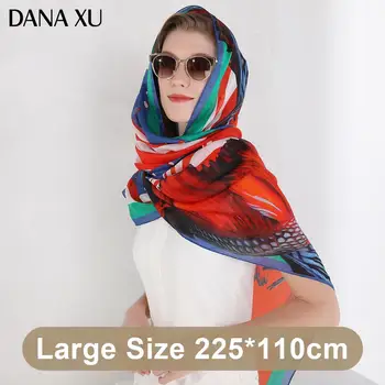 2020 Silke Lange Tørklæde Luksus Mærke Kvinder Nye Design Strand Tæppe Sjal Iført Badetøj Tørklæde Hijab Ansigtsskærm Foulard