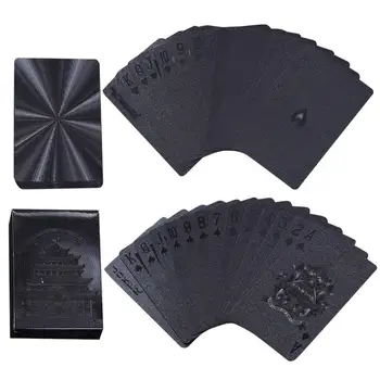 Vandtæt Poker Plastic PET-Folie Spillekort Nyhed Samling brætspil Sort Poker Kort Sæt Classic Magic Tricks Værktøj