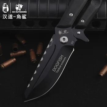HX UDENDØRS overlevelse kniv multifunktionelle saks dual-purpose D2 blade høj hårdhed kniv jagt Knive håndværktøj