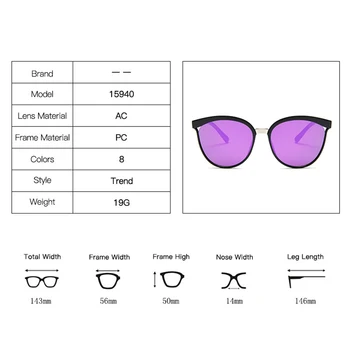 RBRARE 2021 Klassiske Enkle Cat Eye Solbriller Kvinder Luksus Plast Sol Briller Klassiske Retro Lunette De Soleil Femme UV400