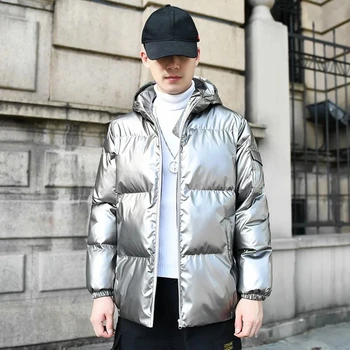 2020 ny, varm mænds vinter jakke hooded farve parka mænds casual mænds vinter jakke
