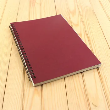 Vintage klassisk farverige kraft dække kontor skole indbundet spole spiral emne sammensætning notebooks med regel ark A5 B5