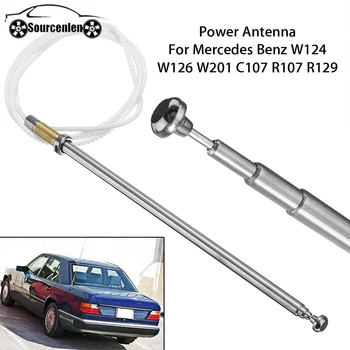Autoleader Rustfrit Stål Power Antenne Antenne AM FM-Radio Mast Ledningen til Mercedes-Benz W124 W126 W201 C107 R107 Tand Kerne 10279