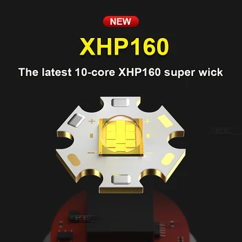 2021Newest XHP160 Mest Kraftfulde Led-Lommelygte Torch Light Xhp90 Genopladelige Taktiske Flash Lys 18650 Cree Xhp50 Led Lanterne