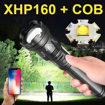 2021Newest XHP160 Mest Kraftfulde Led-Lommelygte Torch Light Xhp90 Genopladelige Taktiske Flash Lys 18650 Cree Xhp50 Led Lanterne