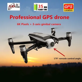 Profissional Droner 5G WIFI 2KM FPV GPS Med 6K HD-Kamera 3-Akse Stabil Gimbal 35 Minutter flyvetid RC Helikopter Quadcopter