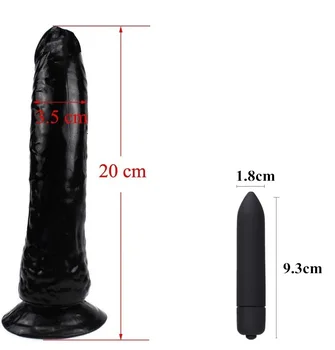 10 Speed Bullet Vibratorer til Kvinder Stor Realistisk Dildo Stærk sugekop sexlegetøj til Kvinde G Spot Klitoris Stimulator Q94