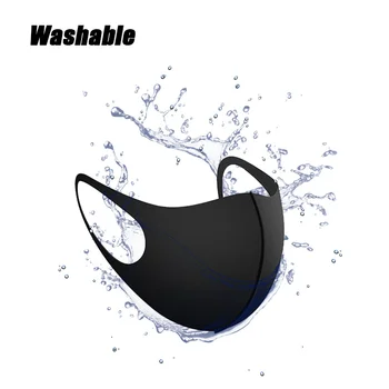 3 STK Mode Svamp ansigtsmaske Genanvendelige Vaskbar 3D Munden Dække Maske Sort Hvid Voksne