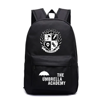 The Umbrella Academy Rygsæk Piger Skole Tasker Til Kvinder, Mænd Daglig Udskrivning Rygsæk Sort Casual Mochila Escolar