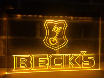 LE029 - Beck ' s Becks Øl Tilmelde Bar LED Neon Lys Tegn home decor håndværk