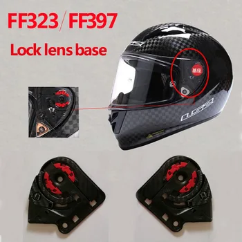 1 par for LS2 FF323/397 12k carbon fiber motorcykel hjelm, visir base er egnet til LS2 FF323/397 full face hjelme linse mounts