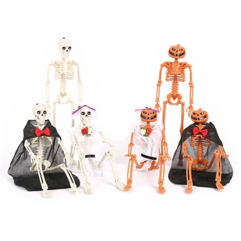Fleksibel Menneskelige Anatomiske Anatomi Skelet Model Fuld Naturlig Størrelse Halloween Fest Prop Dekoration