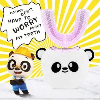 Smart 360 U Børn Elektrisk Tandbørste Børn Blød Silikone Automatisk Ultralyd Tænder Tand Børste Tegnefilm Mønster Med Musik