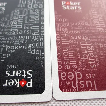 Texas Holdem spillekort plast vandtæt Frosting Poker Card 2.48*3.46 tommer Pokerstar brætspil