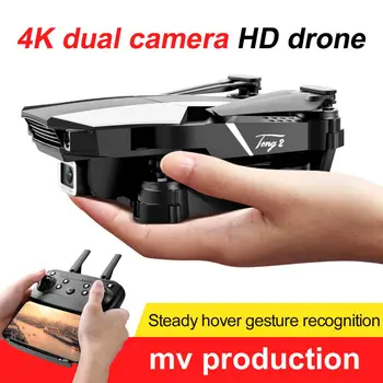 2020 NYE S62 RC Drone Dual4K HD-Kamera WIFI Video Professionelle luftfotografering Sammenklappelig Quadcopter Ravity Sensor Gave