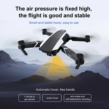 2020 NYE S62 RC Drone Dual4K HD-Kamera WIFI Video Professionelle luftfotografering Sammenklappelig Quadcopter Ravity Sensor Gave