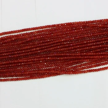 Mode natursten rød karneol agat nye mode onyx 2*4 mm facetslebet abacus løse perler diy smukke Smykker 15