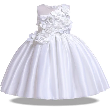2021 Sommer Baby Girl Party Dress Børn Kjoler Til Børn Piger Elegante Fødselsdag Prinsesse Brudekjole 10 År Vestidos 10536