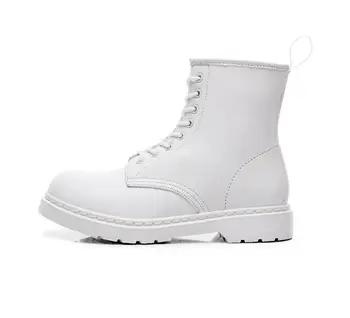 Hvide Kvinder Martins Læder sko er Høje Top Fashion Vinter Varm Sne sko Dr. Motorcykel Ankel Støvler Par Unisex Doc støvler 46