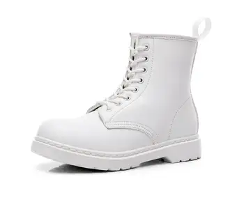 Hvide Kvinder Martins Læder sko er Høje Top Fashion Vinter Varm Sne sko Dr. Motorcykel Ankel Støvler Par Unisex Doc støvler 46
