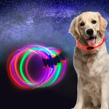 Sikkerhed Led hundehalsbånd Anti-Tabte/Undgå bilulykke Halsbånd Til Hunde Hvalp LED Kraver Fører For Natten Gå Pet Produkter