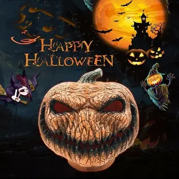 LED Halloween Horror Variation Græskar Hoved Dekoration Græskar Hoved Demon Latex Maske Maskerade Karneval, Halloween Maske