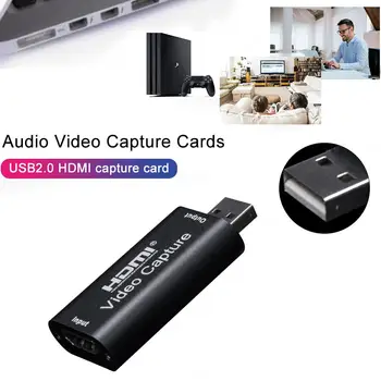 Mini Video Capture-Kort, USB 2.0, HDMI Video Grabber Optage Box Til PS4 Spil, DVD-Videokamera HD-Kamera Optagelse af Live Streaming