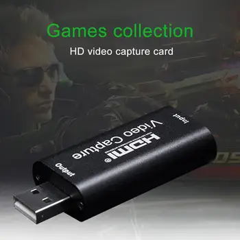 Mini Video Capture-Kort, USB 2.0, HDMI Video Grabber Optage Box Til PS4 Spil, DVD-Videokamera HD-Kamera Optagelse af Live Streaming