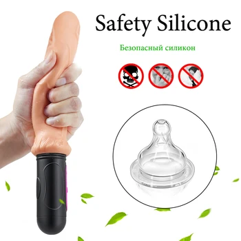 FLXUR 10-Mode Realistisk Dildo Vibrator Sex Legetøj Til Kvinder Fleksible Bløde Varme Penis, Klitoris Stimulator Masturbator Sex Produkt