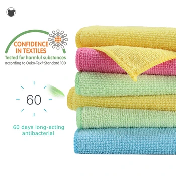 5PCS Microfiber håndklæde køkken rengøring klud opvask klude til at fjerne snavs tørres af bil vindue, servietter og viskestykker badeværelse rag 30*30CM