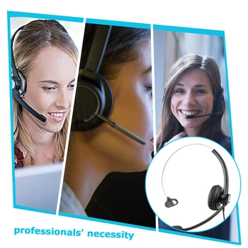 Call Center-Headset med Dobbelt 3,5 mm Jack Telefon Voice Operatøren Kontor støjreduktion Hovedtelefoner Med Mikrofon Til PC 10585