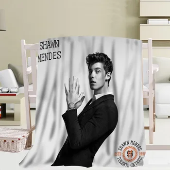 Brugerdefineret Shawn Mendes Rejse Tæppe Hjem TV Casual Slappe af i Familiens Bløde Fluffy Varmt Tæppe