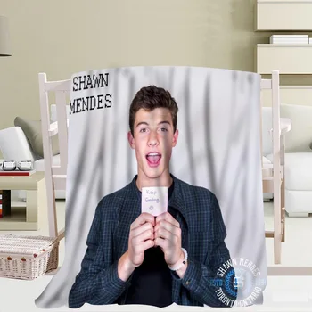 Brugerdefineret Shawn Mendes Rejse Tæppe Hjem TV Casual Slappe af i Familiens Bløde Fluffy Varmt Tæppe