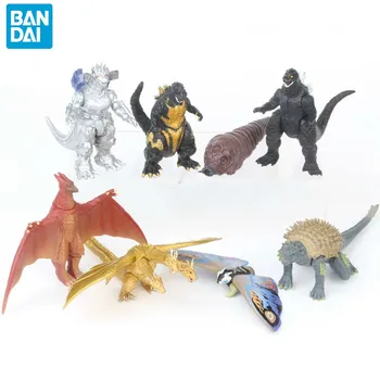 8stk/set BANDAI 8cm Q Ny Godzilla King Ghidorah Maskine Triceratops Dinosaurer PVC Børn Gave Action Figur Collectible Model Toy