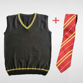 Hermione Sweater Cosplay Sweater Kostume med Slips, Vest Cosplay Alle-match Daglige Tøj