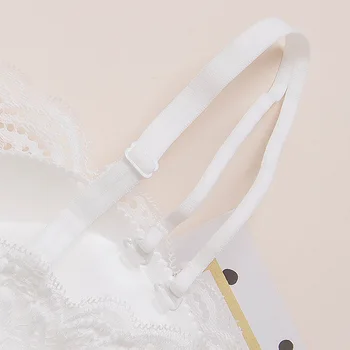 Undertøj kvinder Nye bryst-aftørring blonder mel Sexet indsamling, anti-bære, ikke-stål ring kvinders bra 3D Massage Palm Cup 85A