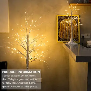 90cm Højde FØRTE Birch Tree Light Kreative juletræ Lysende Lamper nytår Lys Dekorativ Lampe Hjem Landskab Indretning